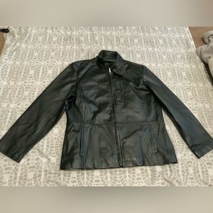 Worthingthon womens synthetic leather jacket, black, XL